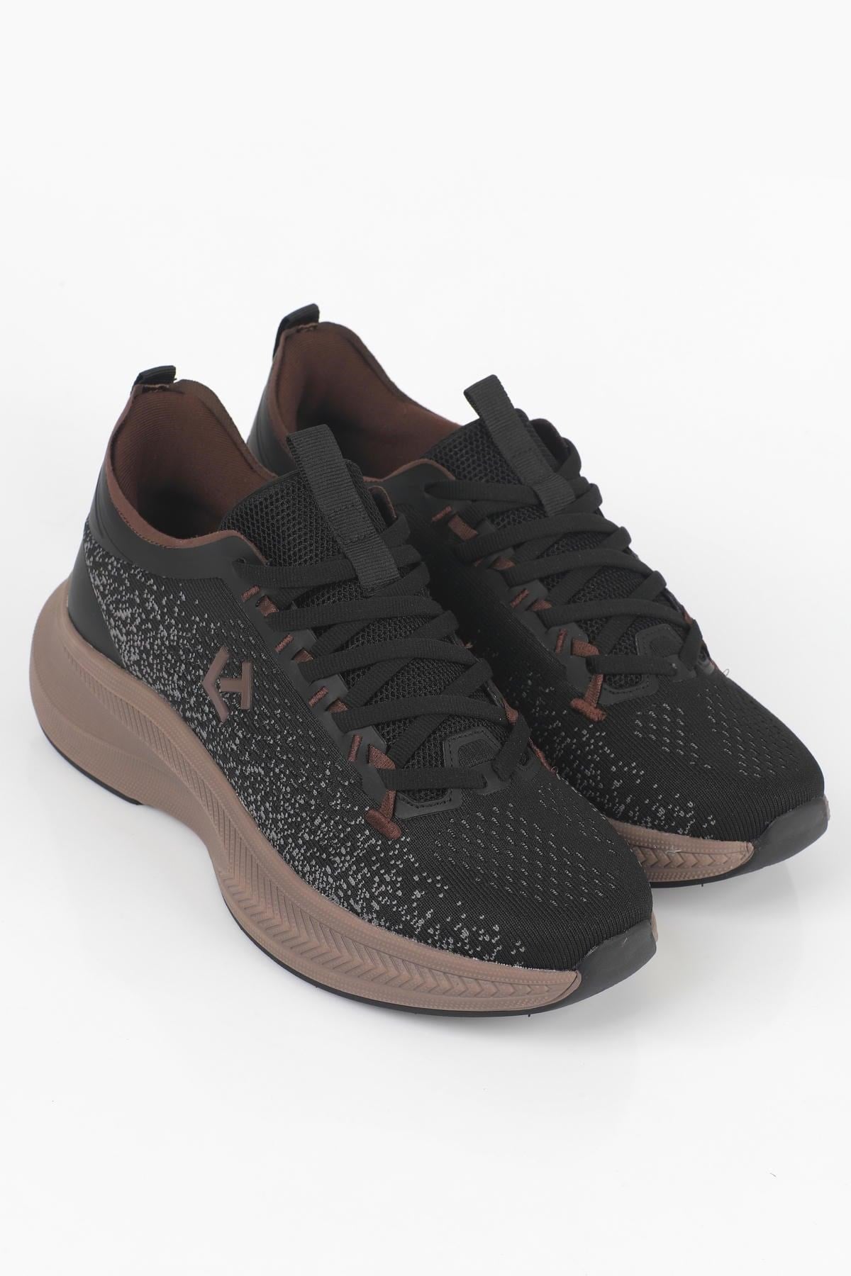 Letoon MOVE-50 Unisex Yüksek Tabanlı Örgü Dokulu Günlük Sneaker Spor Ayakkab SİYAH
