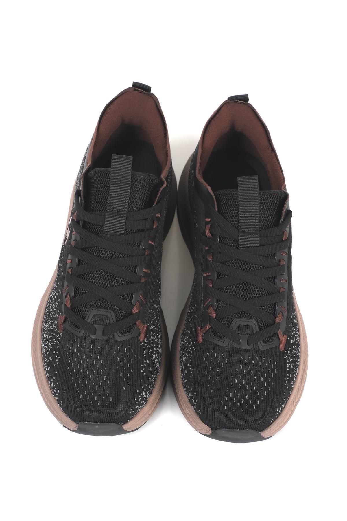 Letoon MOVE-50 Unisex Yüksek Tabanlı Örgü Dokulu Günlük Sneaker Spor Ayakkab SİYAH