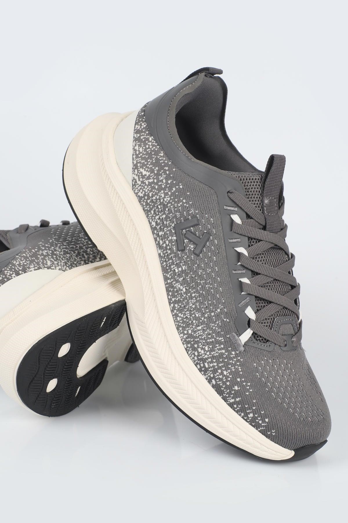 Letoon MOVE-50 Unisex Yüksek Tabanlı Örgü Dokulu Günlük Sneaker Spor Ayakkab FÜME