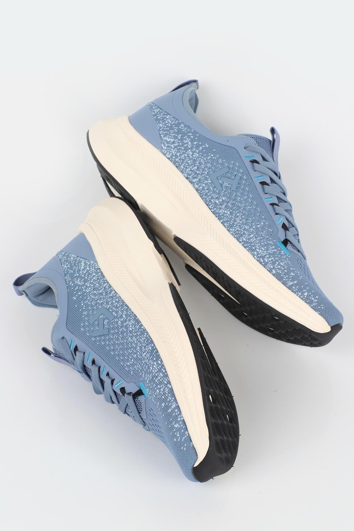 Letoon MOVE-50 Unisex Yüksek Tabanlı Örgü Dokulu Günlük Sneaker Spor Ayakkab MAVİ