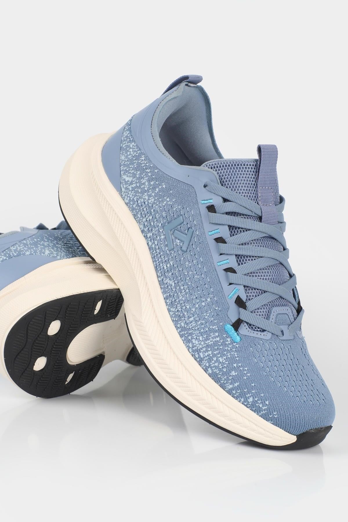 Letoon MOVE-50 Unisex Yüksek Tabanlı Örgü Dokulu Günlük Sneaker Spor Ayakkab MAVİ