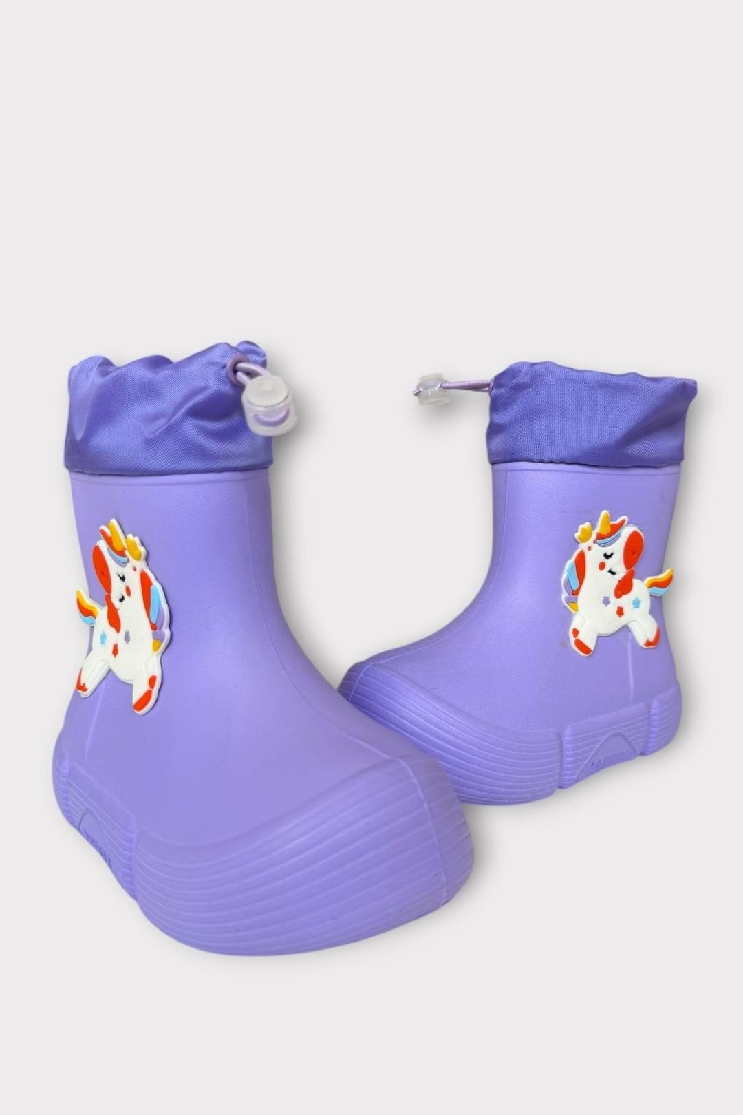 Letoon  PRETTY-01 Çocuk İçi Kürklü Unicorn Desenli Kalın Tabanlı Kışlık Çizme LİLA