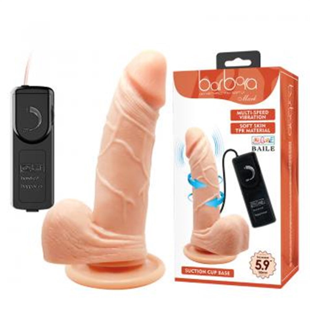 15 cm Belden Bağlamalı Gerçekçi Titreşimli 360° Oynar Başlı Dildo Vibratör Penis