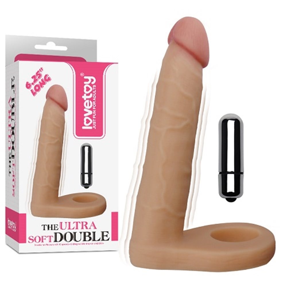 16 cm Realistik Titreşimli Anal Dildo & Penis Halkası