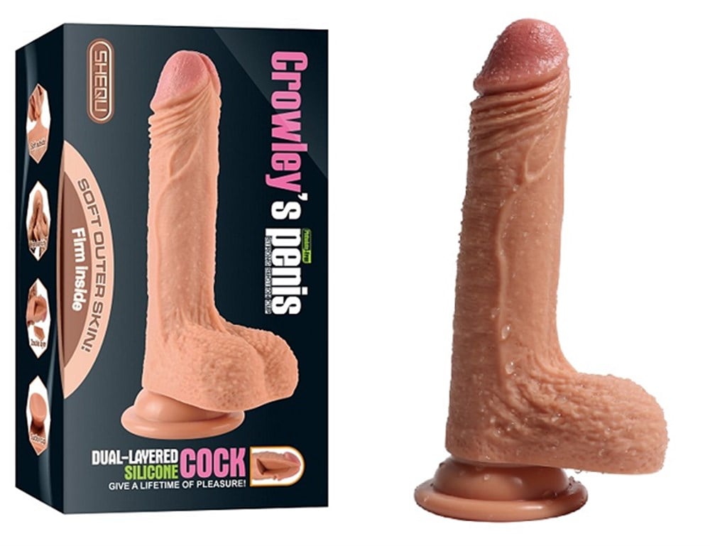 18,5 cm Belden Bağlamalı Çift Katmanlı Realistik Dildo Penis Set