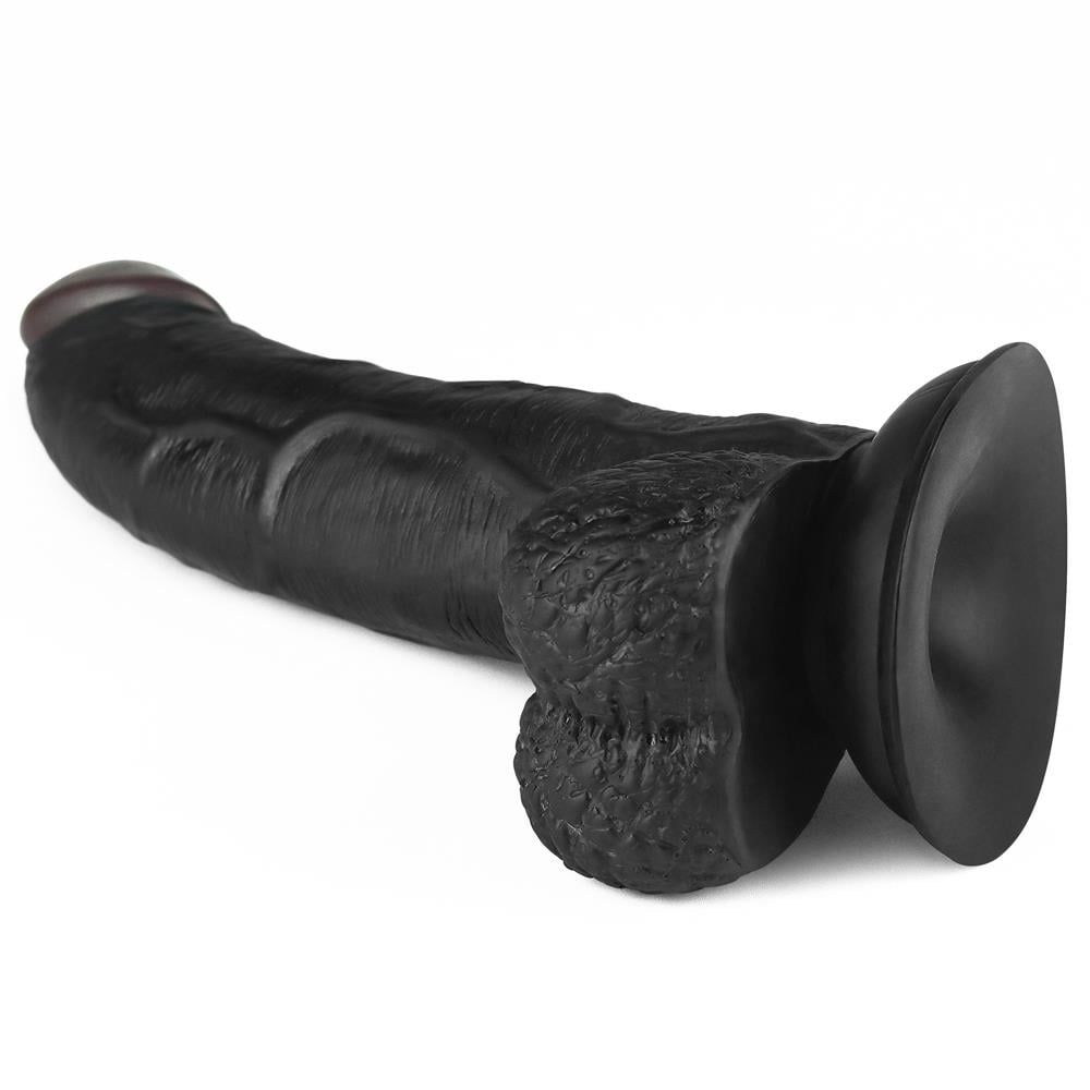 21,5 cm Belden Bağlamalı İçi Dolu Zenci Strapon Dildo