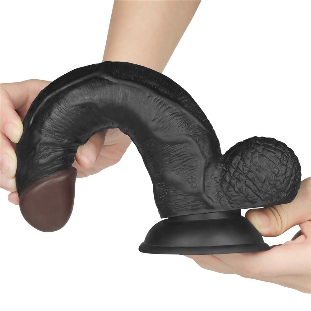 21,5 cm Belden Bağlamalı İçi Dolu Zenci Strapon Dildo