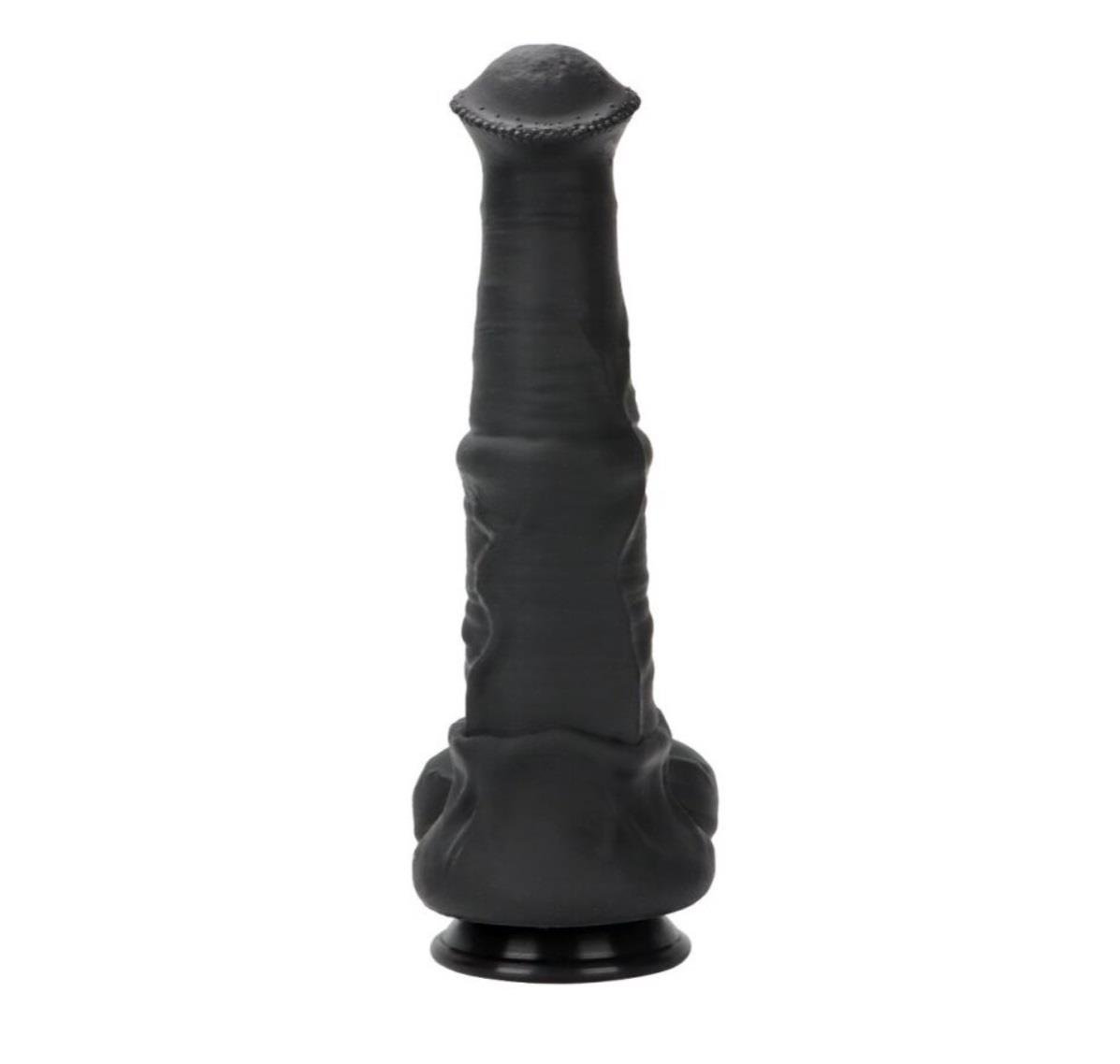 24 cm Et Dokulu Gerçekçi Çift Katmanlı Sünnetsiz Silikon Zenci Penis