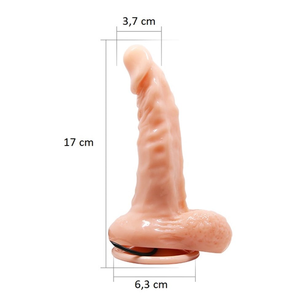 25 cm Gerçekçi Titreşimli Dildo Vibratör Penis