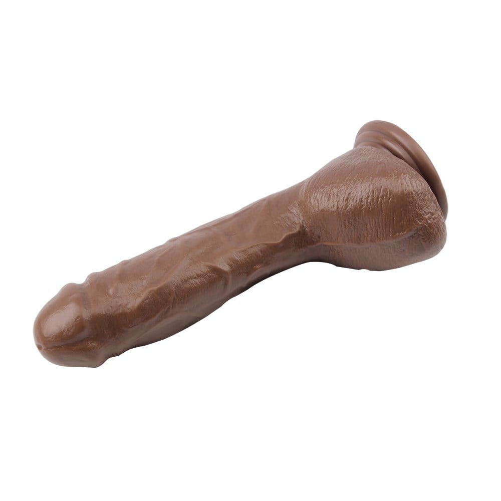 25 cm Realistik Titreşimli Melez Vibratör Dildo Penis