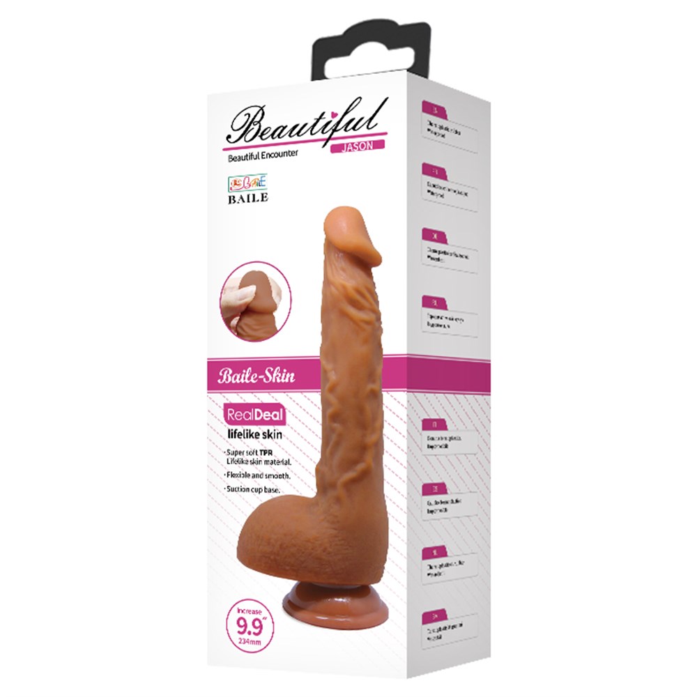 25,2 cm Realistik Vantuzlu Melez Dildo Penis