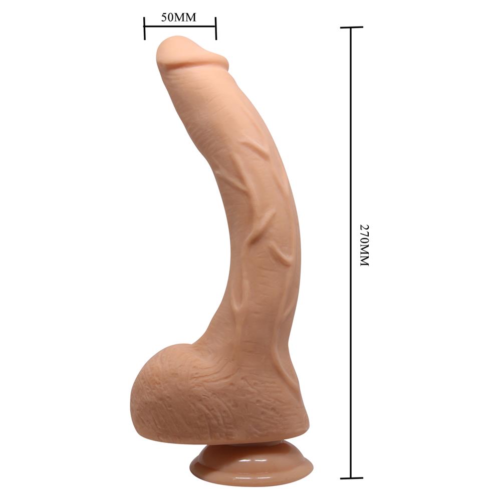 27 cm Titreşimli Gerçekçi Kalın Dildo Penis - Jack