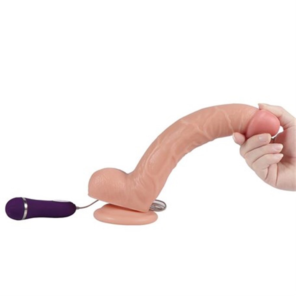 28 cm Gerçekçi Titreşimli Dildo Vibratör Penis - Optimus