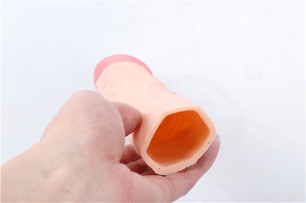 3,5 cm Dolgulu Realistik Penis Kılıfı