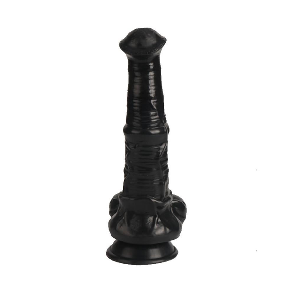 43 cm Et Dokulu Gerçekçi Çift Katmanlı Sünnetsiz Silikon Zenci Penis - Horse Power 3