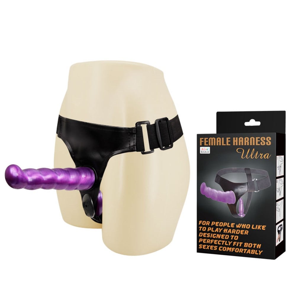 Belden Bağlamalı Çift Taraflı Strapon Dildo
