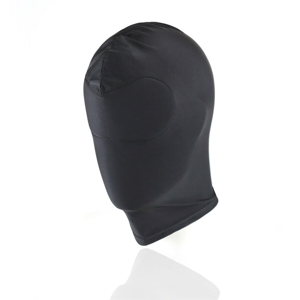 Fantezi Fetish Maske Spandex Siyah 4'lü Set