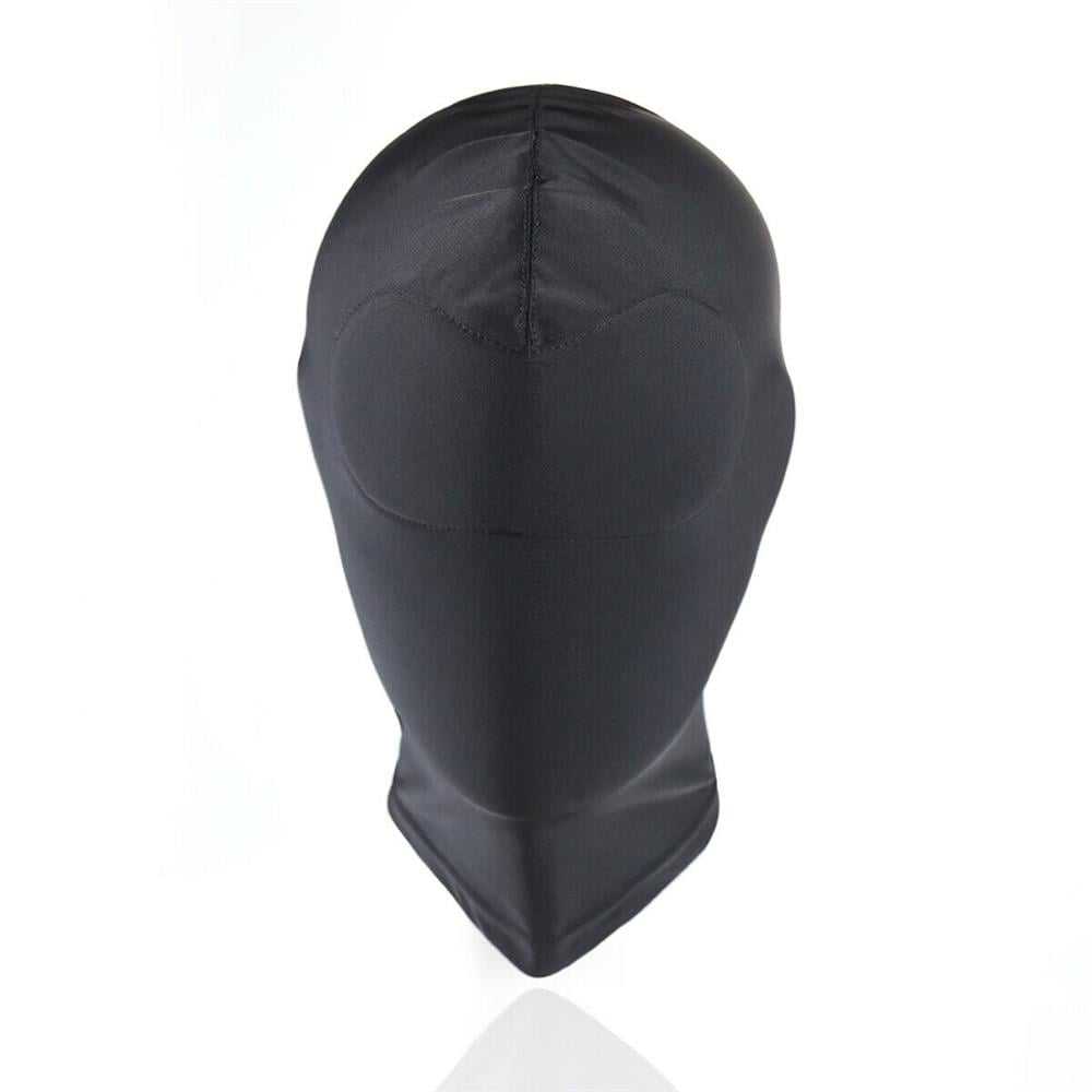 Fantezi Fetish Maske Spandex Siyah 4'lü Set