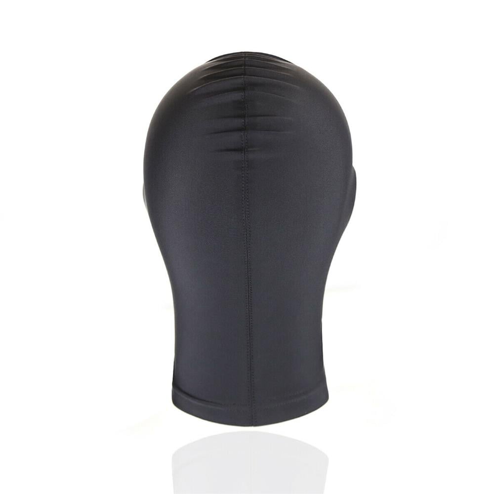 Fantezi Fetish Maske Spandex Siyah 4'lü Set