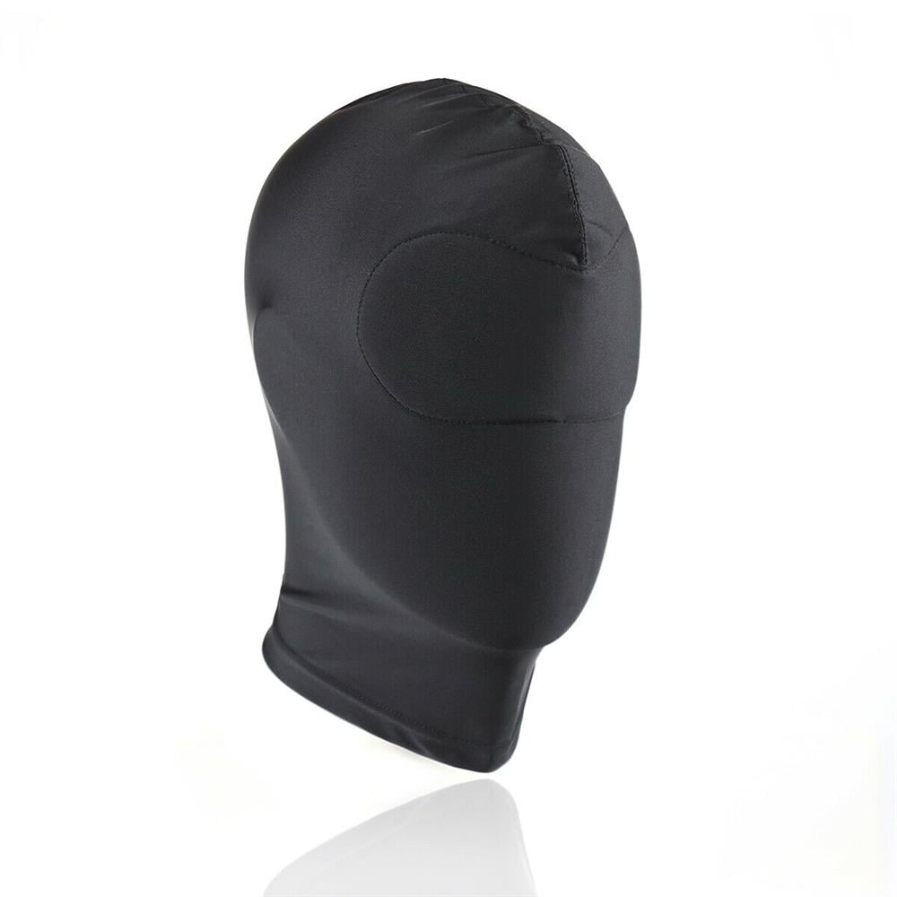 Fantezi Fetish Maske Spandex Siyah 4'lü Set