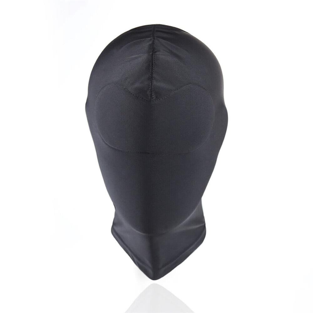Fantezi Fetish Maske Spandex Siyah 4'lü Set