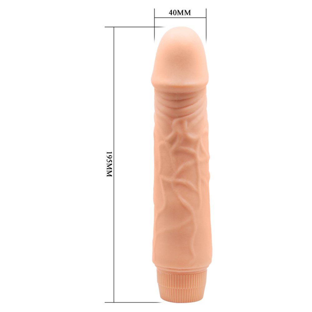 Güçlü Titreşimli 19,5 cm Realistik Vibratör Gerçekci Penis Dildo