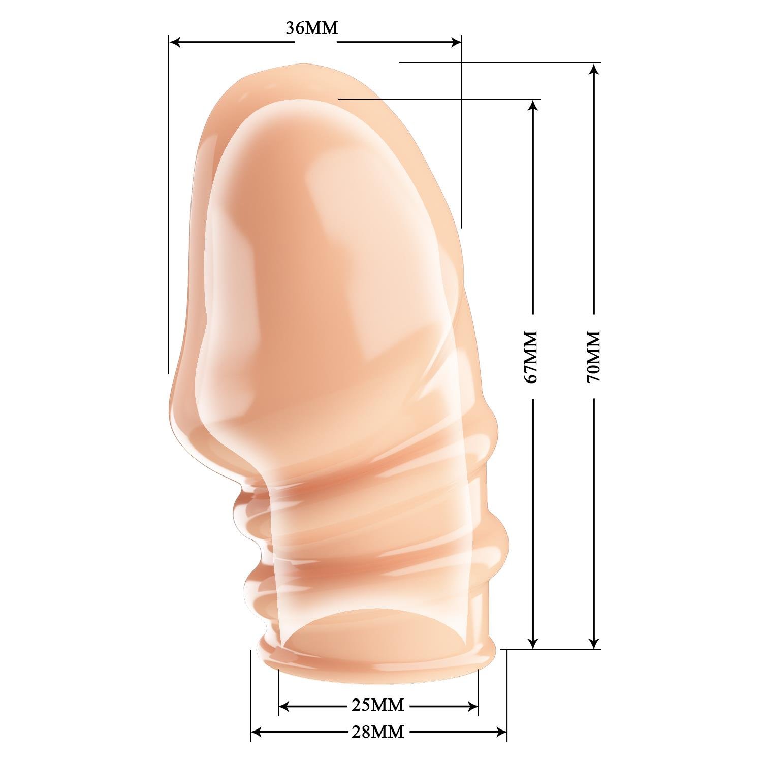 Kalınlaştırıcı Ten Rengi Penis Kılıfı