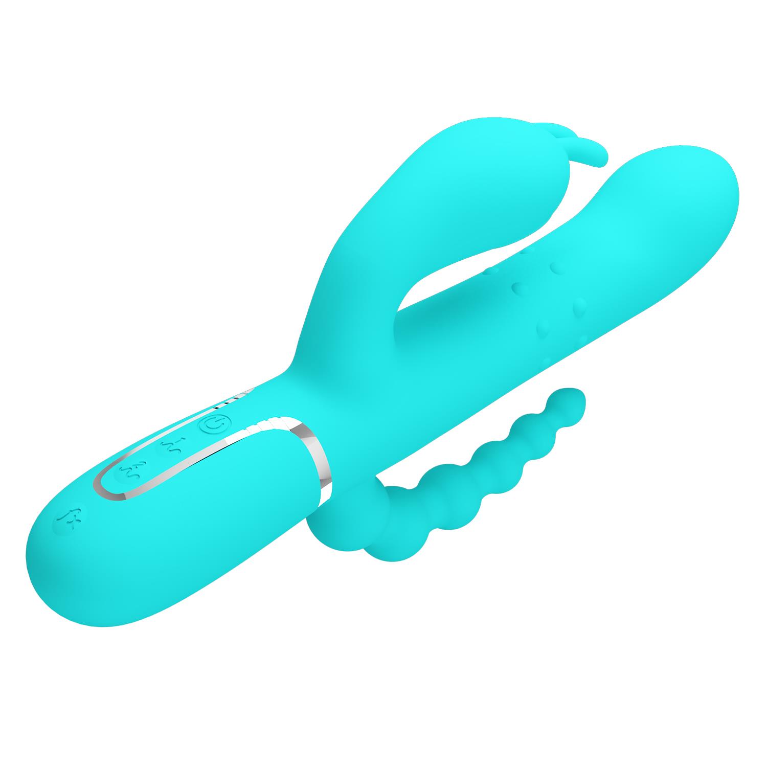 Manyetik Şarjlı Oynar Gövdeli Klitoral & Anal Uyarıcılı Teknolojik Vibratör Penis