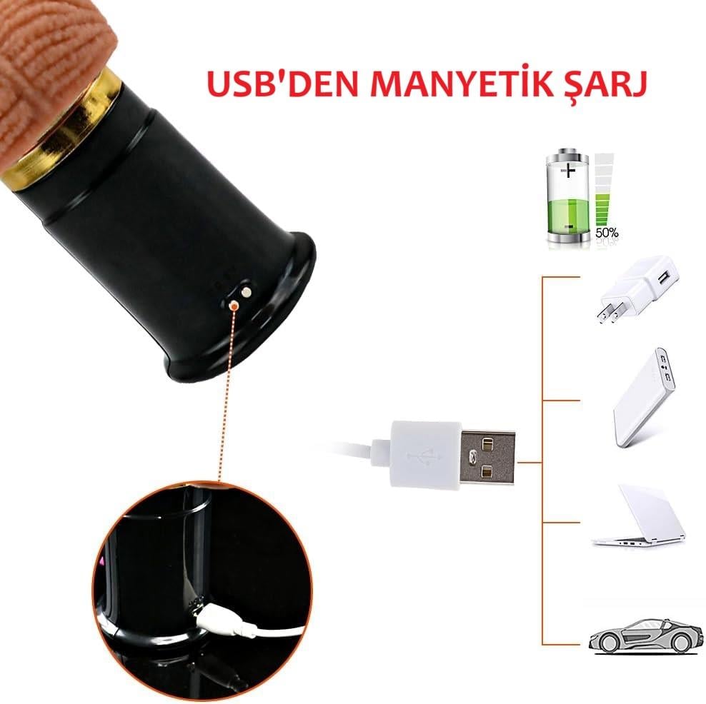 USB Manyetik Şarjlı Uzaktan Kumandalı 6 İleri Geri & 8 Titreşim & Isıtma Fonksiyonlu Teknolojik Vibratör