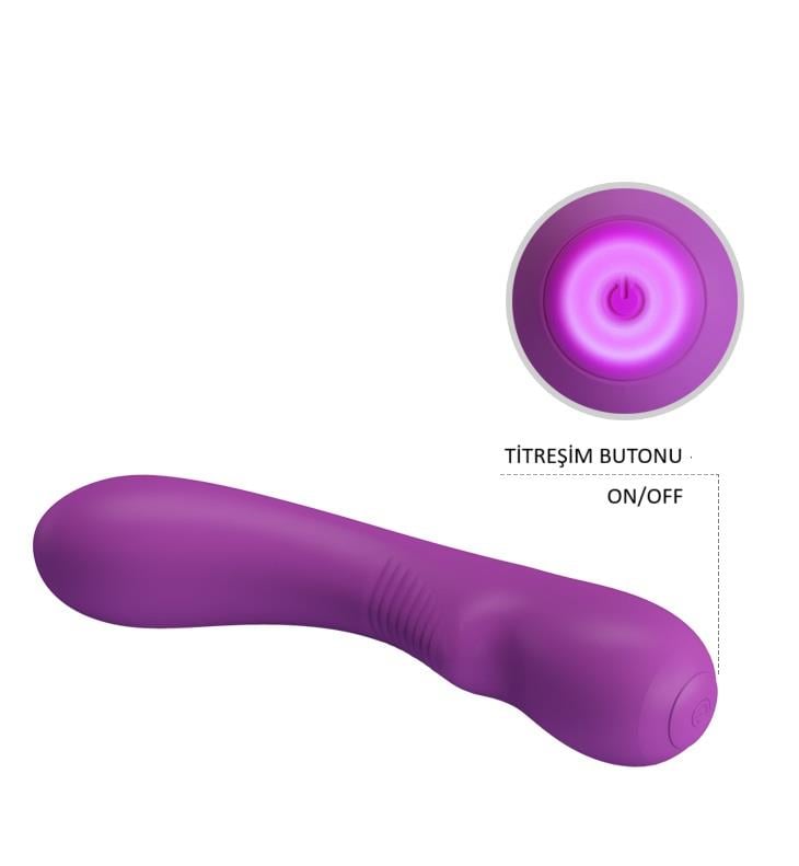 USB Şarjlı 12 Fonksiyonlu Klitoris Uyarıcılı Esnek Teknolojik Vibratör - Elsa