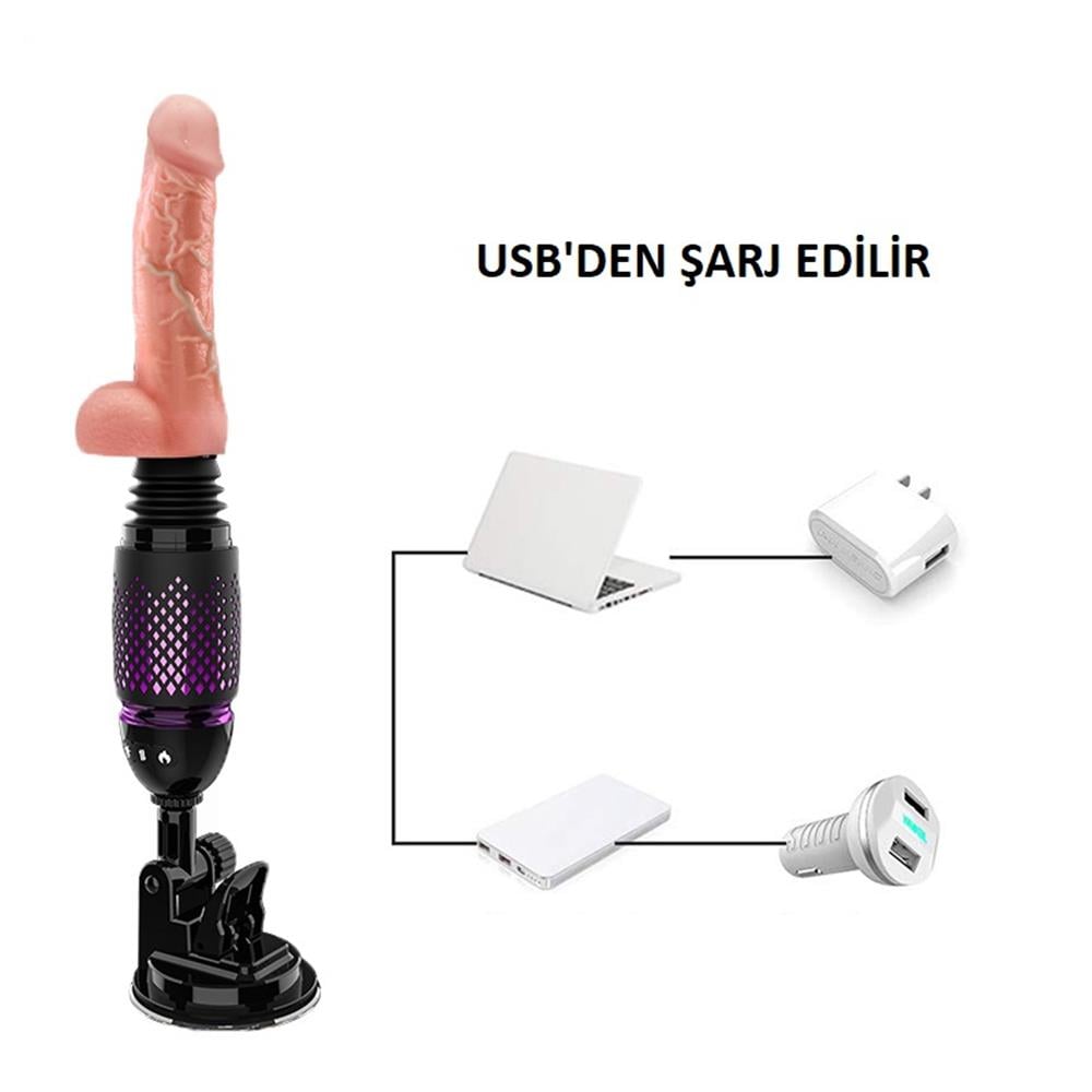 USB Şarjlı 7 İleri Geri & Titreşim Fonksiyonlu Isıtmalı Uzaktan Kumandalı Teknolojik Vibratör