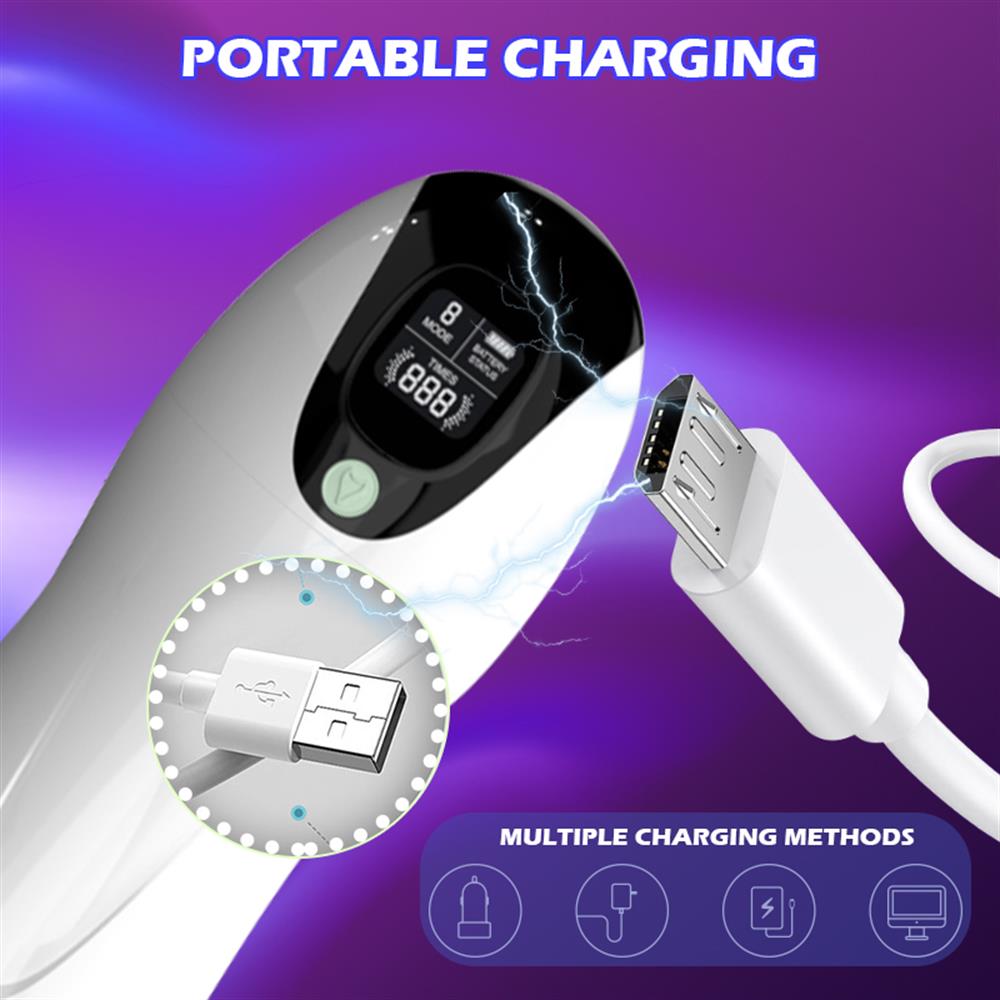 USB Şarjlı 8 Emme Modlu Dijital Göstergeli Sesli Teknolojik Mastürbatör