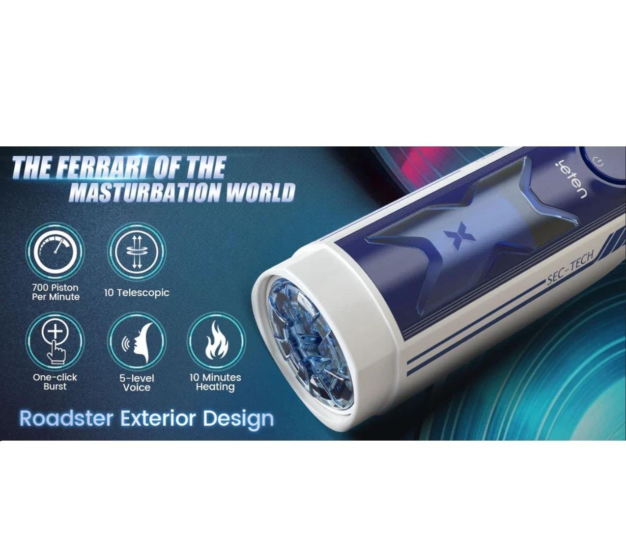 USB Şarjlı Isıtmalı İleri Geri Hareketli Titreşimli Emme Vakum Ayarlı Masturbatör - Leten Green Bird