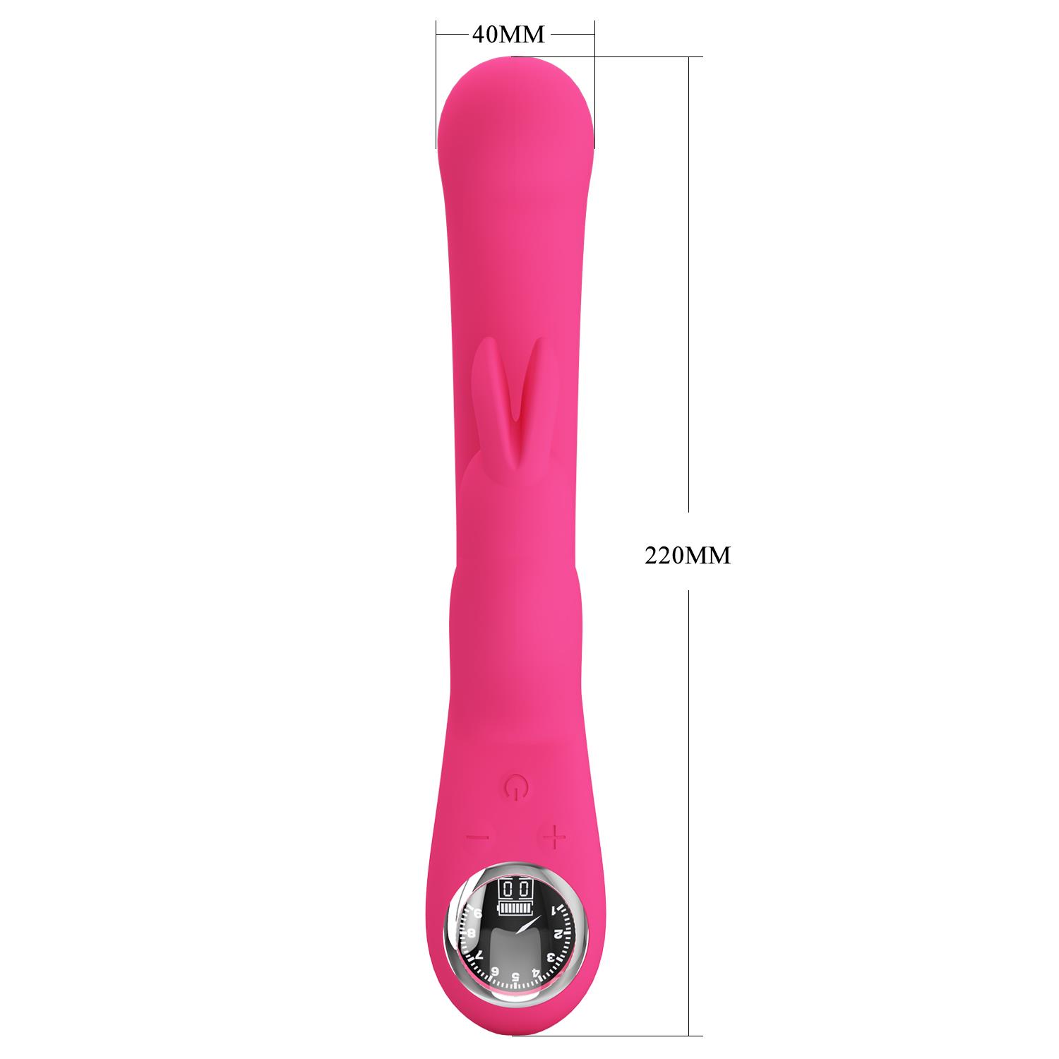 USB Şarjlı Led Göstergeli 10 Fonksiyonlu Klitoris Uyarıcılı Teknolojik Tavşan Vibratör - Lamar