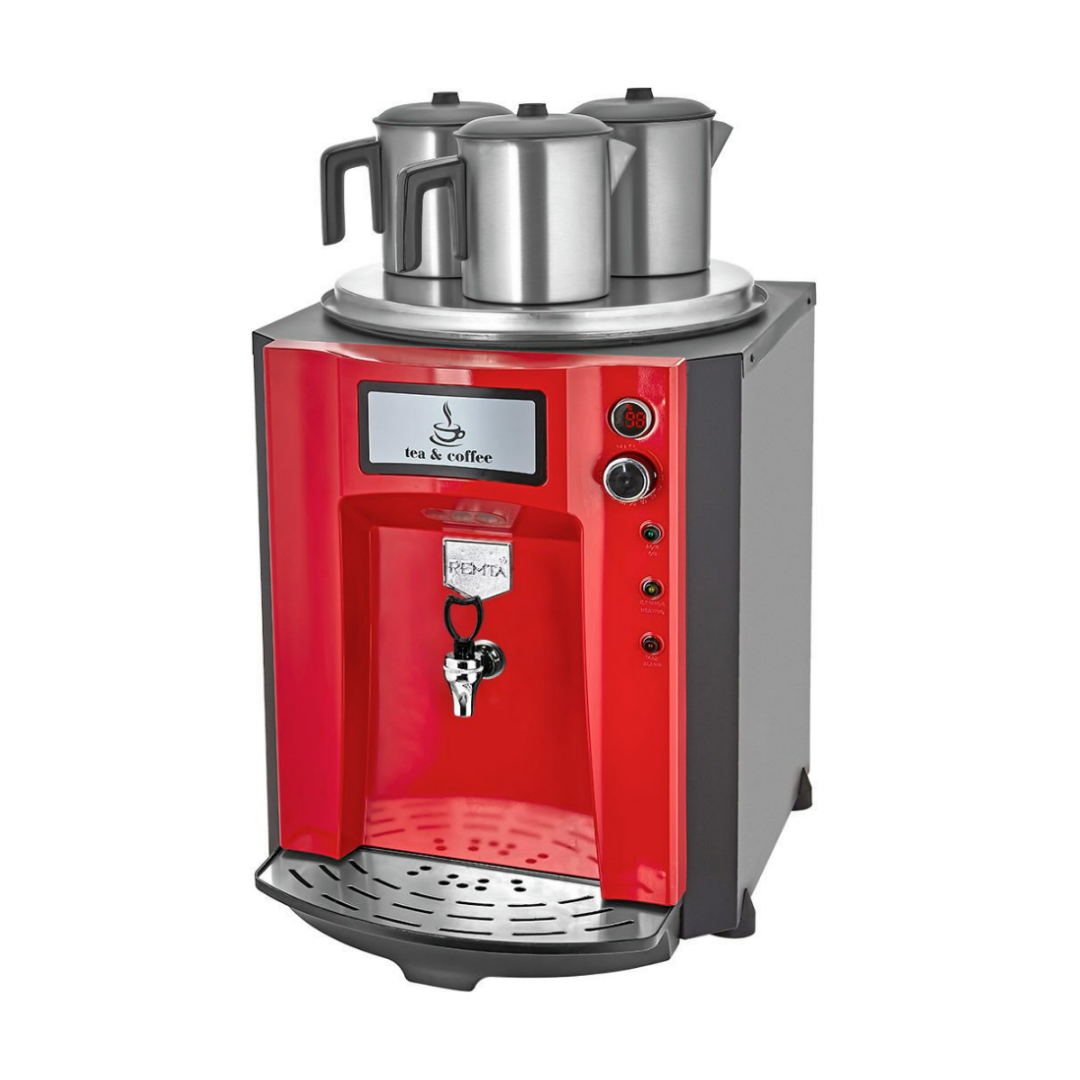 3 Demlikli Premium Jumbo Çay Makinesi 40 lt Şamandıralı (Şebekeden Su Alma)