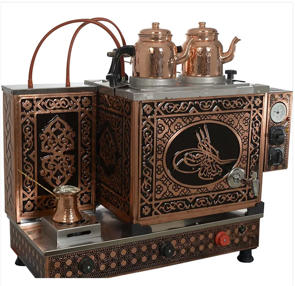 2 Demlikli Bakır Çay Kazanı 