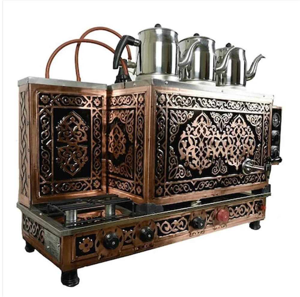 3 Demlikli Bakır Çay Kazanı 