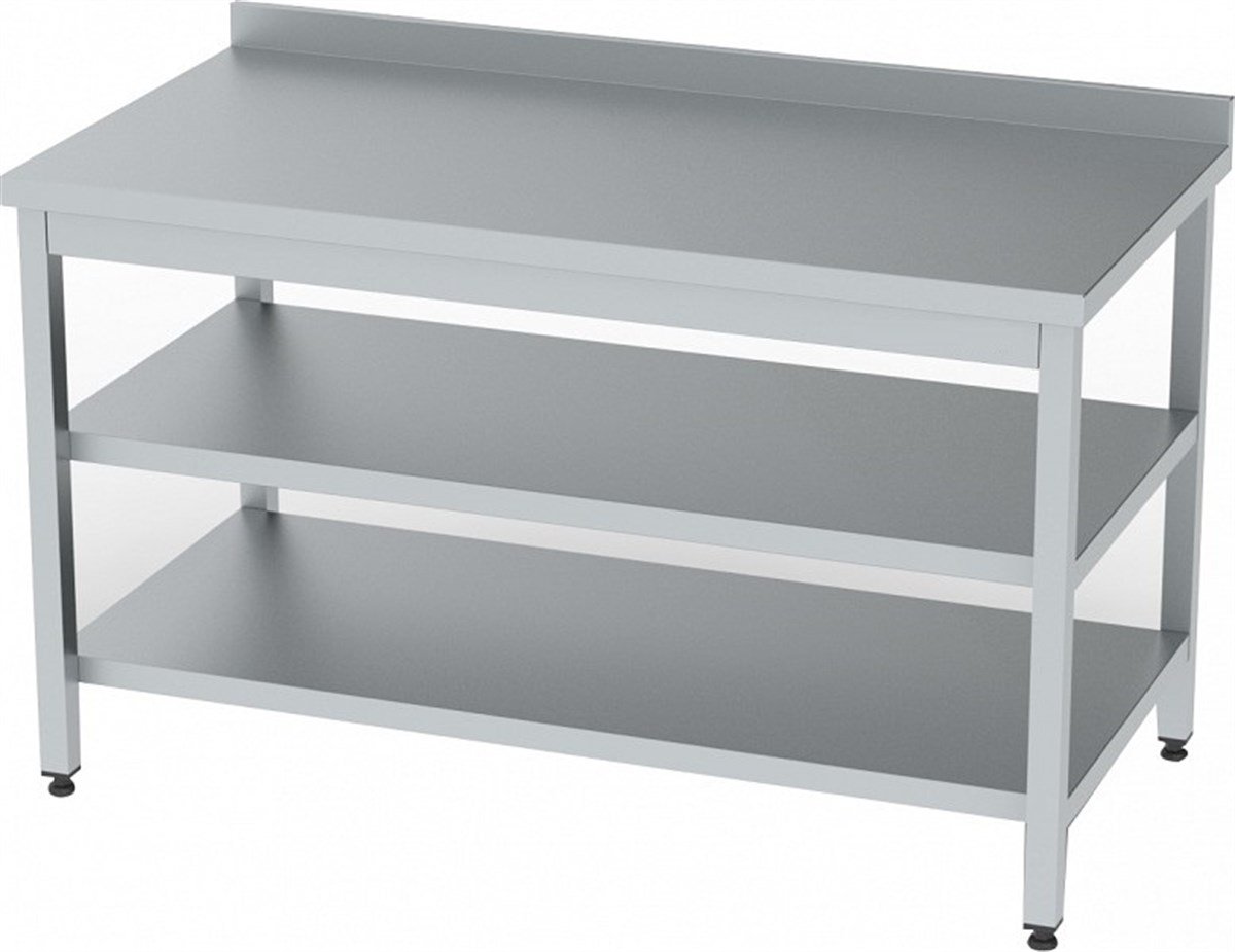 Dtaç12060-120x60x85 cm Ara Raflı , Alt Tablalı Çalışma Tezgahı