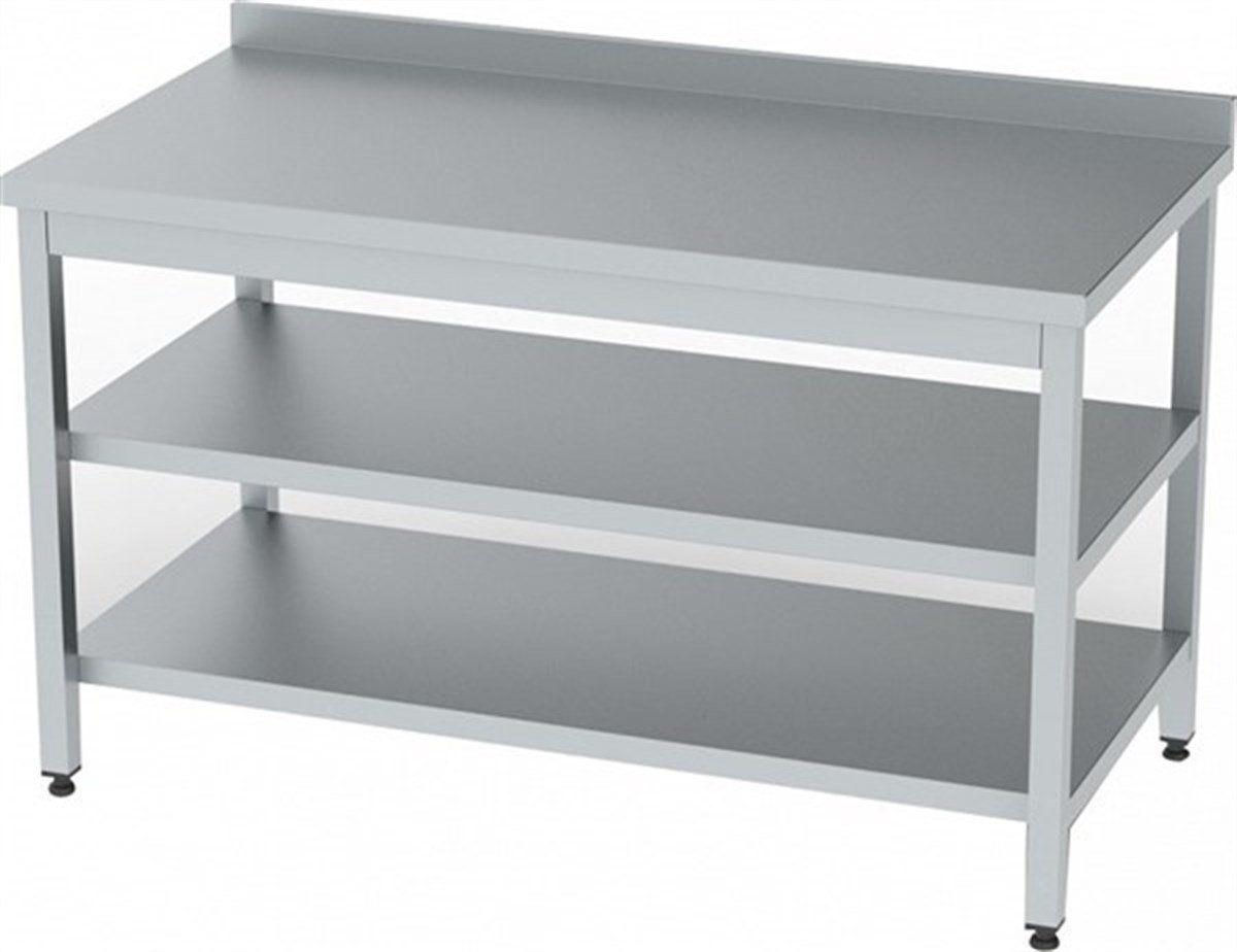 Dtaç12060-120x60x85 cm Ara Raflı , Alt Tablalı Çalışma Tezgahı