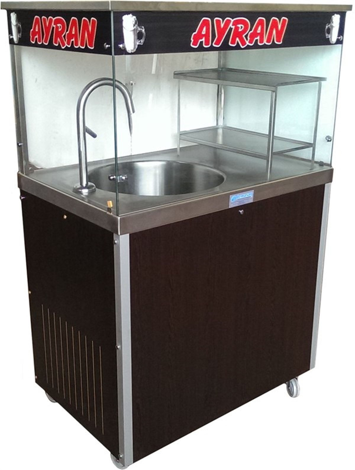 DEM06B-Bardak Raflı 20 Litre Yayık Ayran Makinası