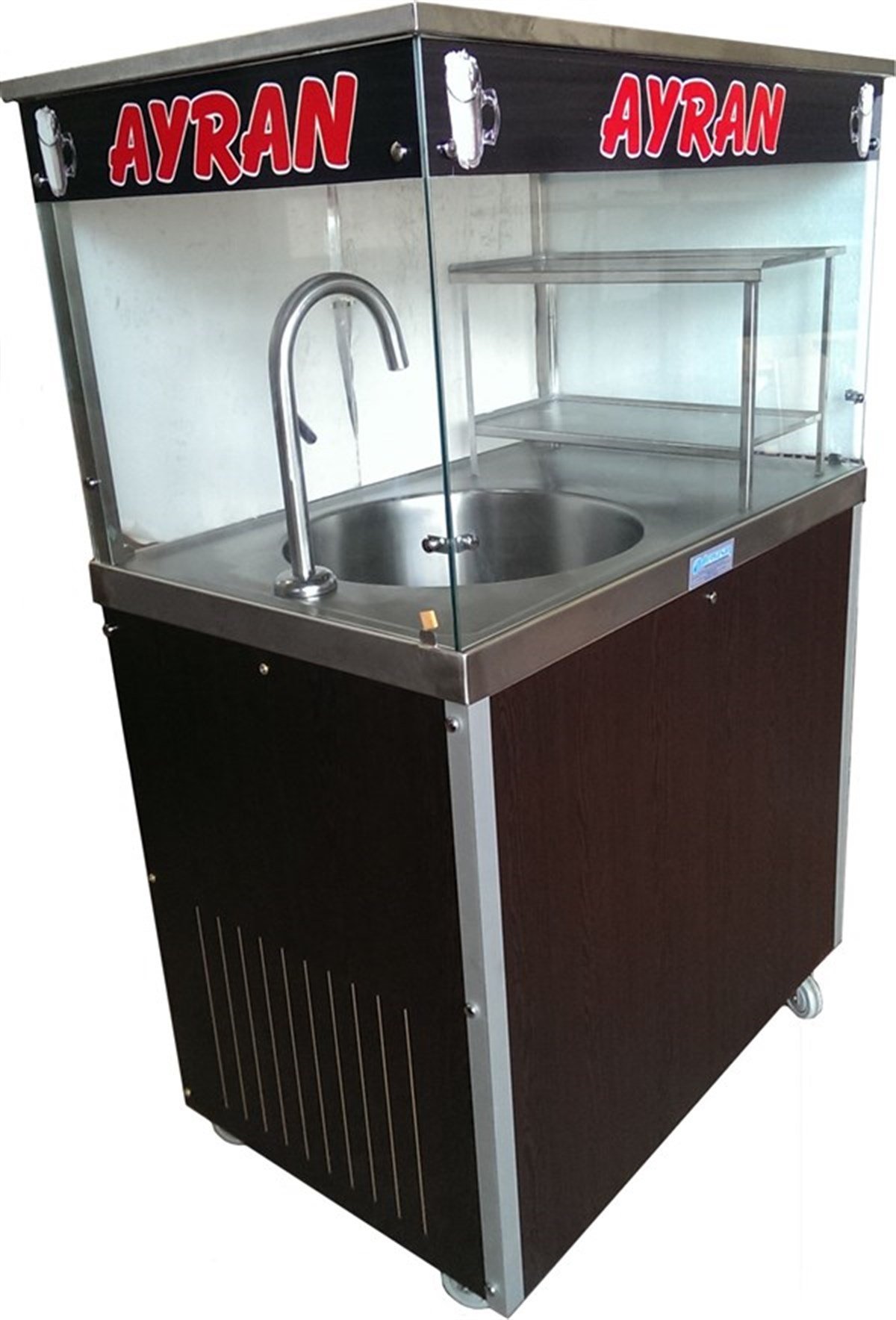 DEM06B-Bardak Raflı 20 Litre Yayık Ayran Makinası