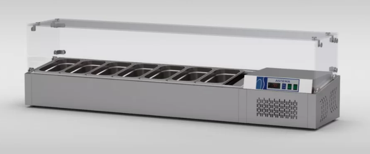 184 Cm Camlı Set Üstü Soğutucu