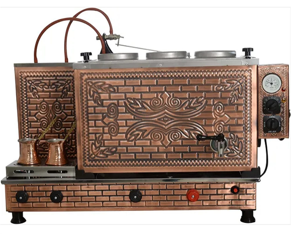 3 Demlikli Bakır Çay Kazanı 