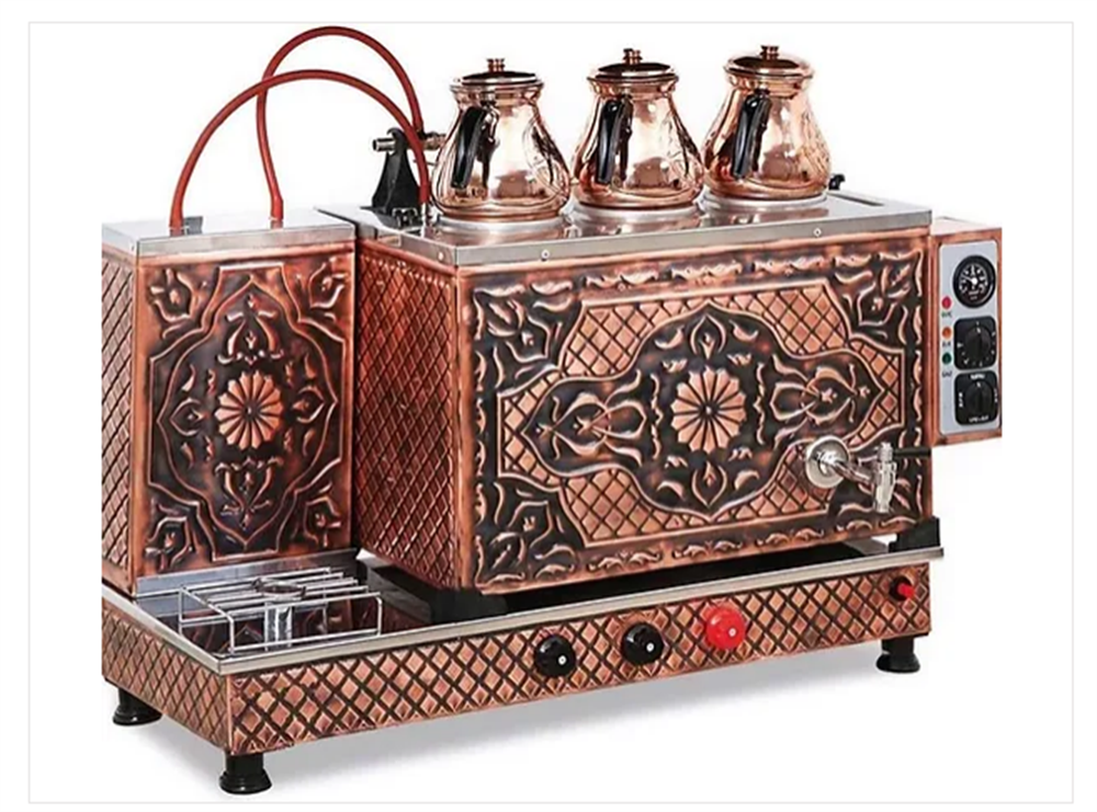 3 Demlikli Bakır Çay Kazanı 