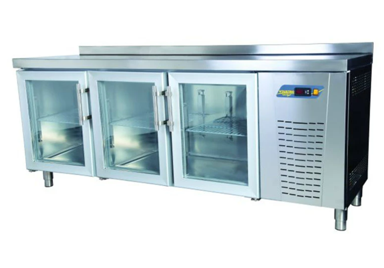 Ndustrio Tezgah Tipi 3 Cam Kapılı Snack Buzdolabı
