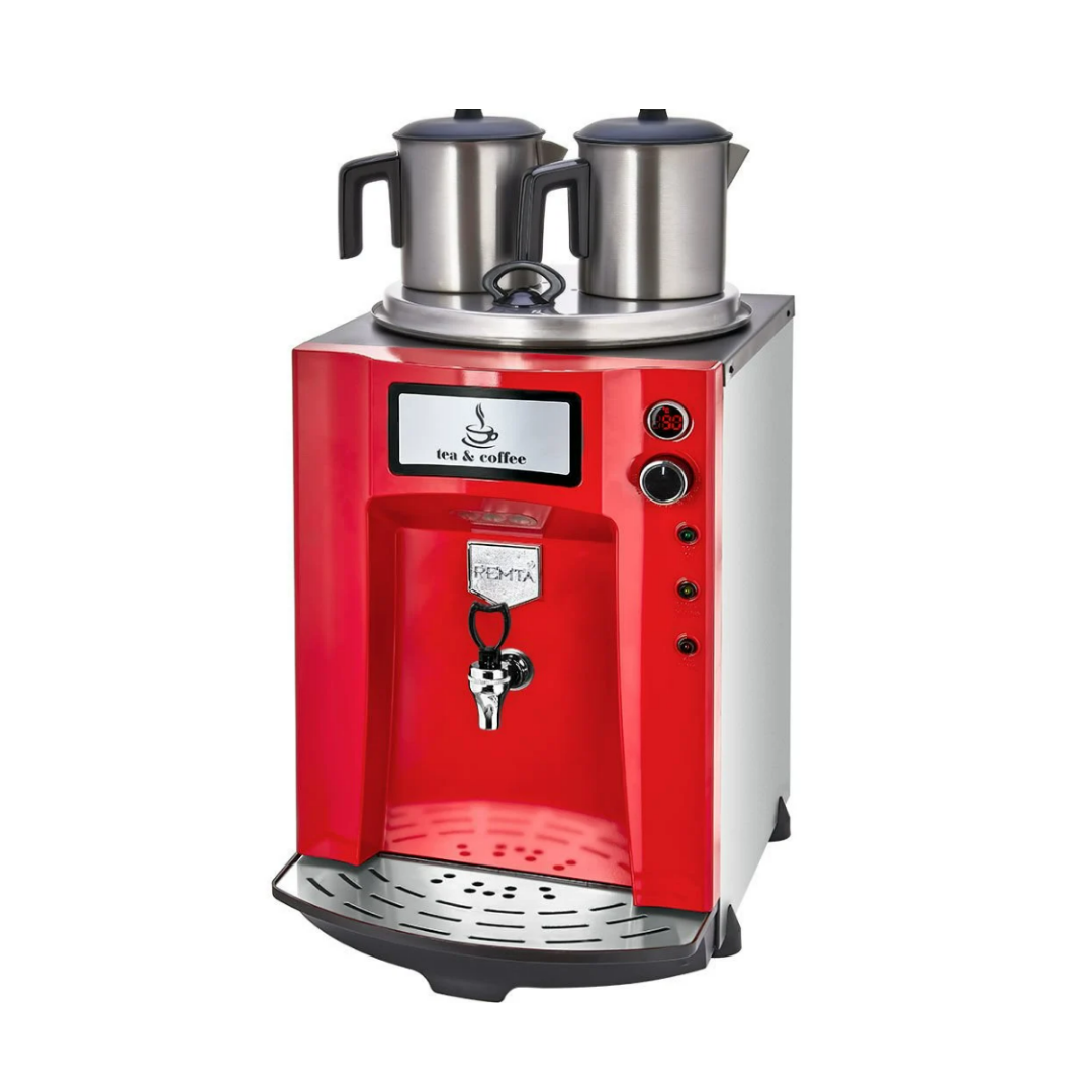 2 Demlikli Premium Jumbo Çay Makinesi 23 lt Şamandıralı (Şebekeden Su Alma)