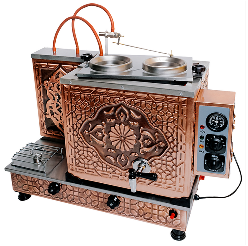 2 Demlikli Bakır Çay Kazanı 