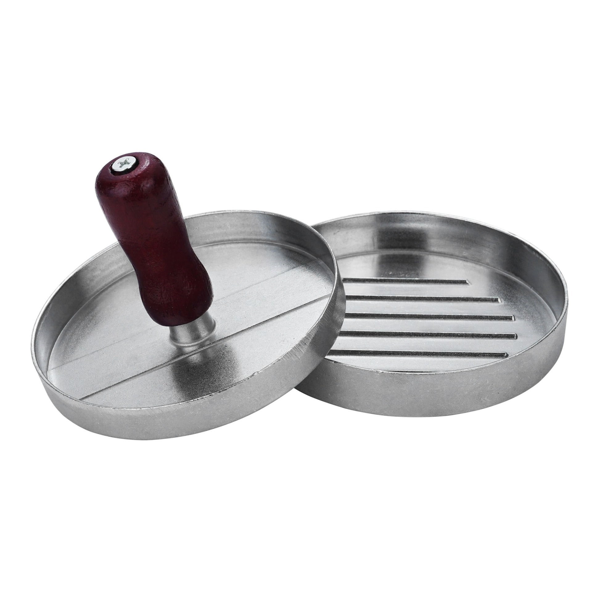 Biradlı Alüminyum Hamburger Pressi (11,7x11,7x7,9 cm)-KÖFTE VE HAMBURGER PRESLERİ - Demasan
