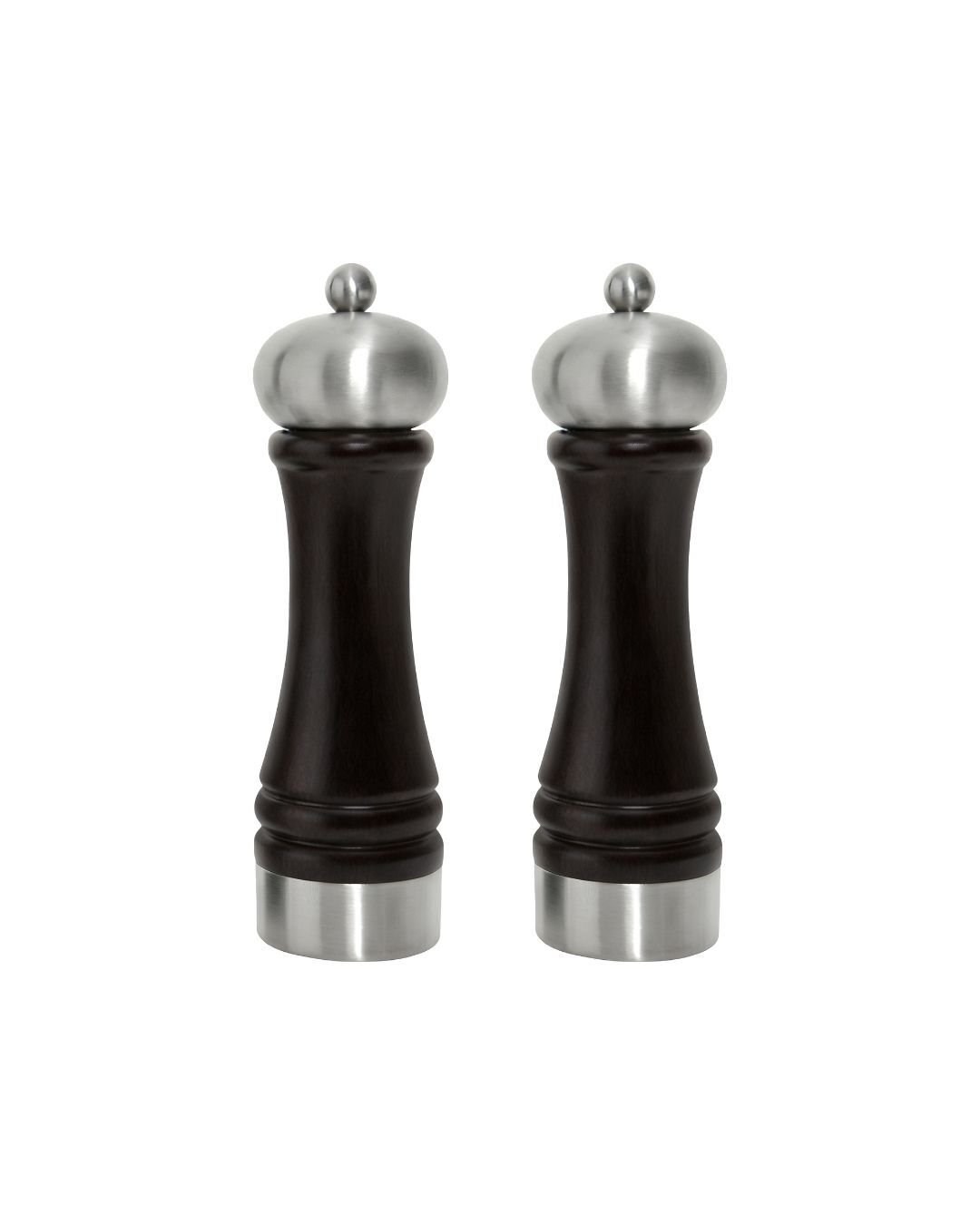 Biradlı İkili Metal Detaylı Karabiber Değirmeni (5,8xH20,8 cm)-Sosluk, Reçellik ve Şişeler - Demasan
