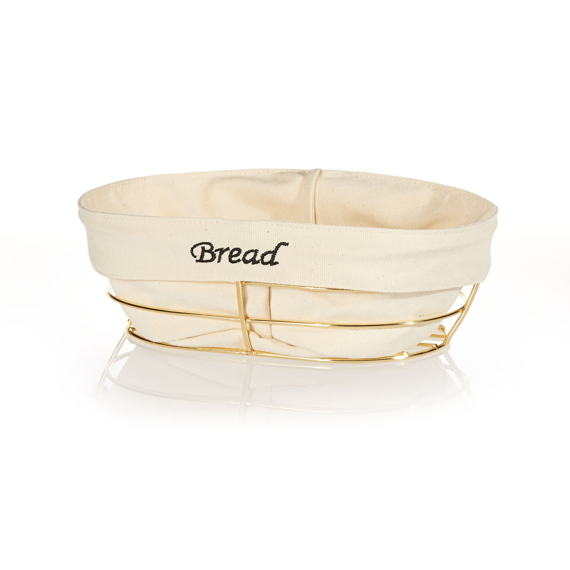 Biradlı Oval Bezli Ekmek Sepeti (Altın) (BRD-HW186B-ALTIN)-GIDA SERVİS EKİPMANLARI - Demasan
